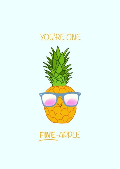 One Fine-Apple, Pineapple Love Card created by Artzen Island
