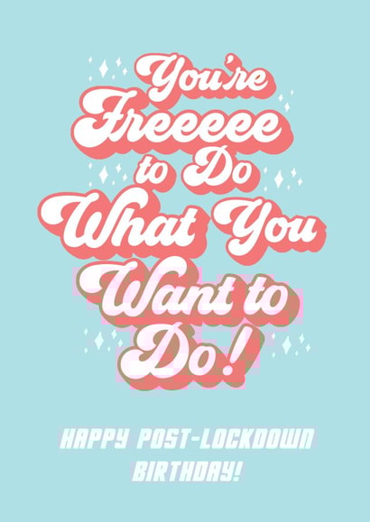 Post Lockdown Birthday Card created by The Foxy Lemon Co.