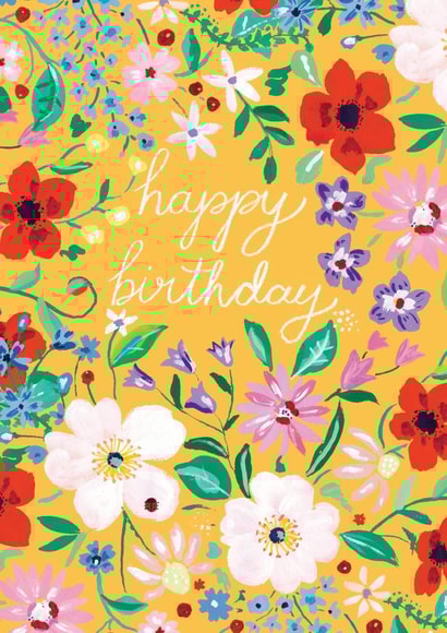Pretty Birthday Florals created by Katie Whitton Design