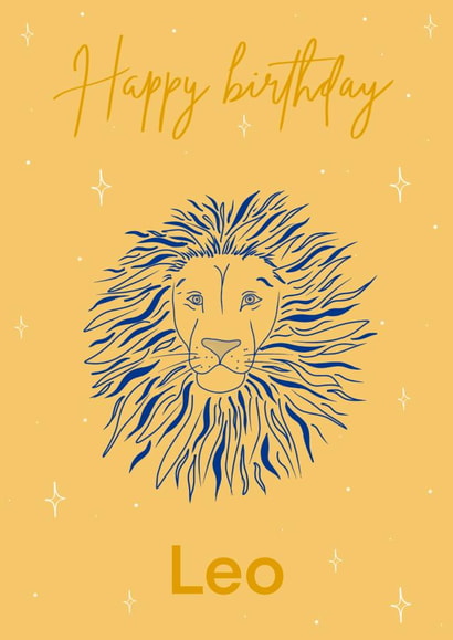 Leo Lion August Birthday Card created by Sarah Stephenson