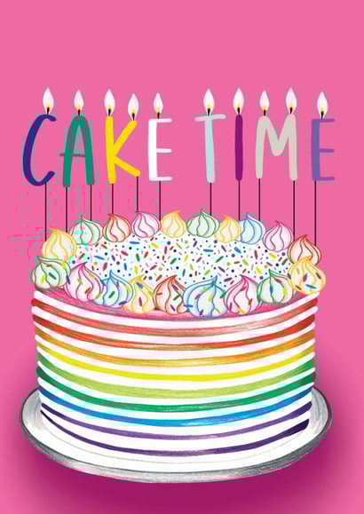 Cute Colourful Cake Birthday Card created by Amy Florence Design