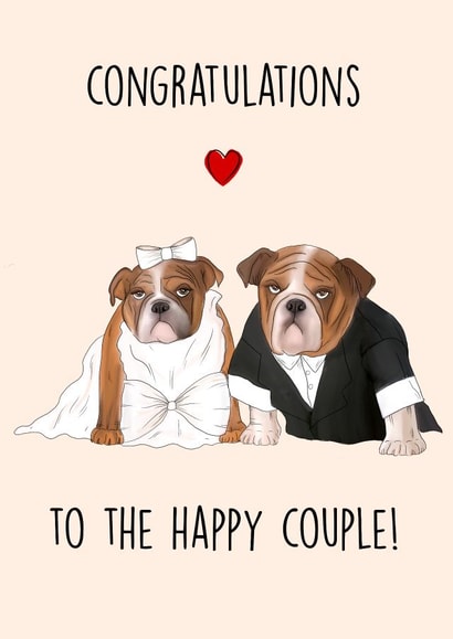 English Bulldog - Wedding Day Card created by Poppy & Mabel