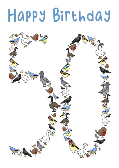 50th Bird Birthday Card created by NorthernRainbowArt