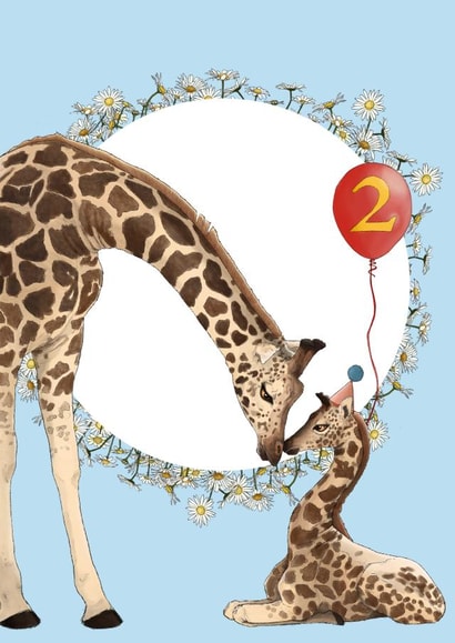 Mummy and me birthday card created by Molly & George Illustration