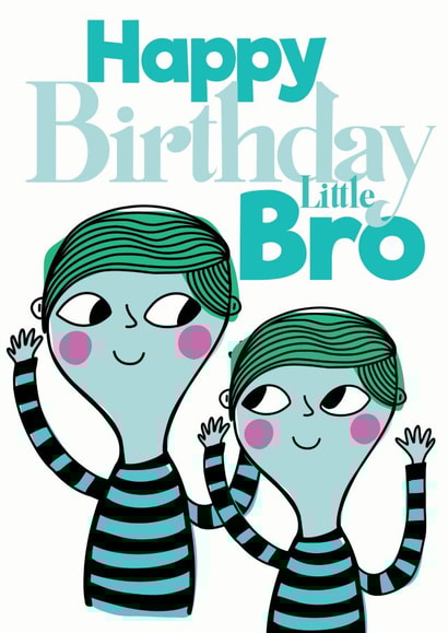 Quirky Little Brother Birthday Card created by Elnup