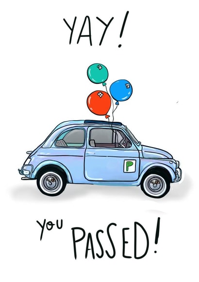 Yay, Passed Driving License Congratulations Card created by SootysSweetScribbles