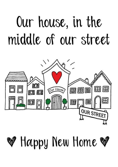 Cute Our Street New Home Card - Madness - Our House In The Middle Of Our Street created by Knick Knack Crafts