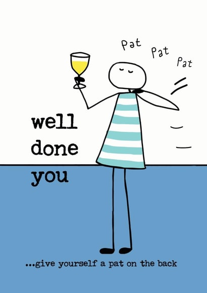 Well done you - congratulations created by Sarah Simonds-Gooding