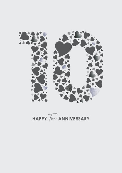 10th Tin Wedding Anniversary Card created by mrs L cards