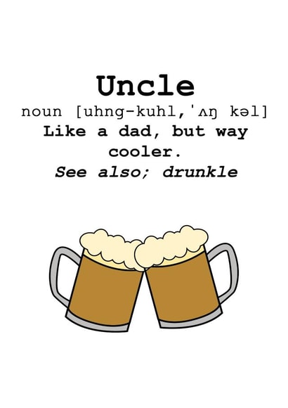 Cool Uncle Definition created by Vivid Variations