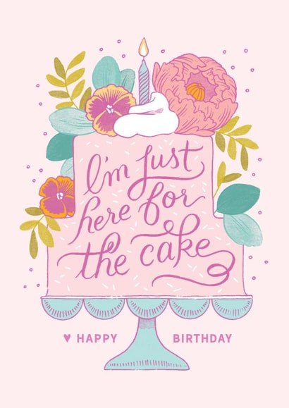 Here For The Cake Birthday created by Paper Raven Co.