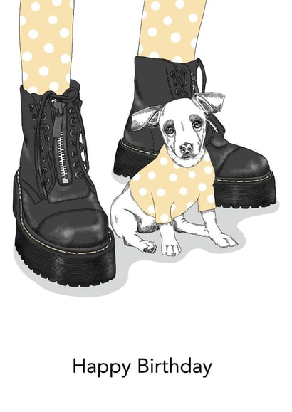 Dog lovers birthday created by Dotty Dog Art