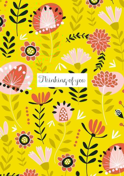 Floral thinking of you created by Jane Farnham Designs