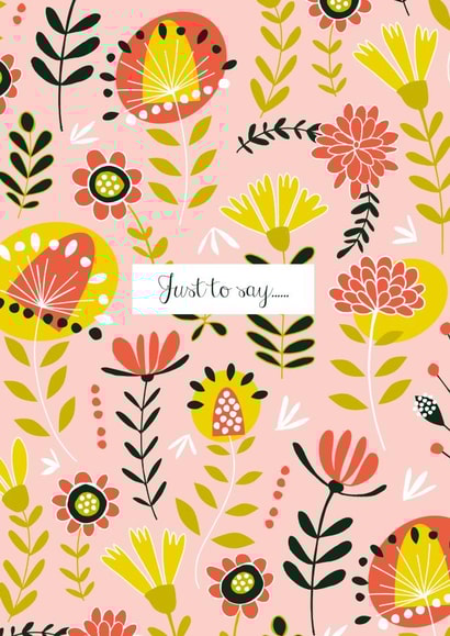 Just to say created by Jane Farnham Designs