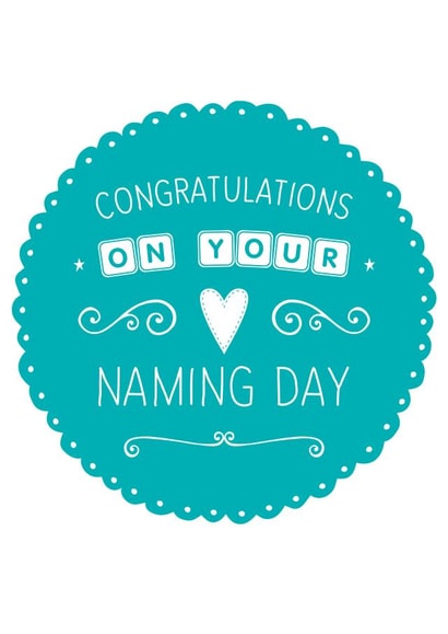 Cute Naming Day Card for Naming Ceremony created by Hello Fridays Studio