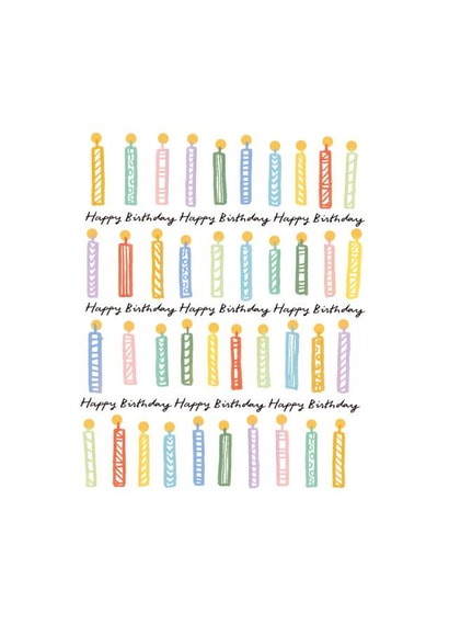 Colourful candles birthday card created by Katie Moody
