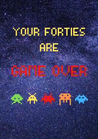 50th Birthday Video Game Card created by Betty & Nell