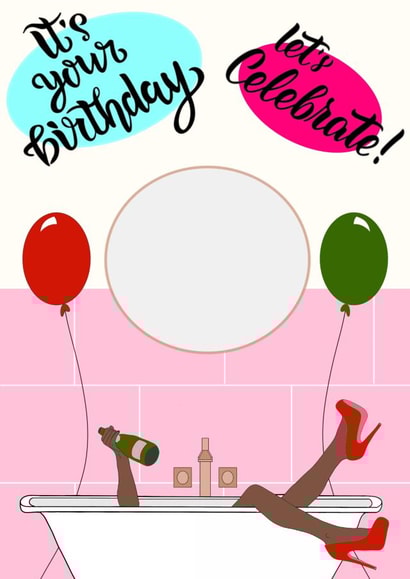 Bath Tub Birthday Party Celebrations created by Doodle Cards