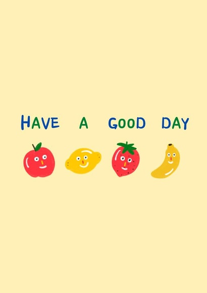 Positive Fruit, Good Day Wishes created by crystal chou