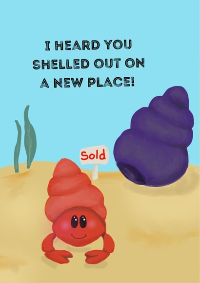 Shelled Outcon New Home card created by Hare and Bear Design