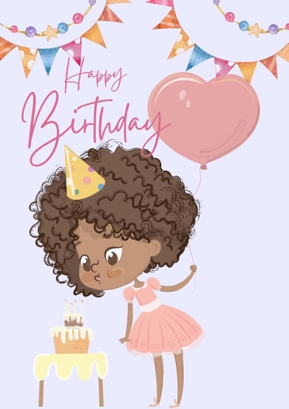 Lavender Princess Happy Birthday Card created by É-STYLUXE STATIONARY