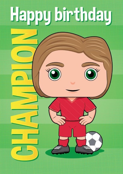 Cute Liverpool football birthday card for girls created by essjay