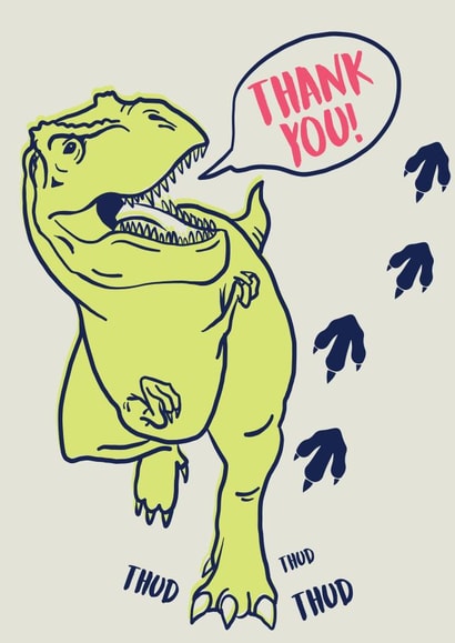 Thank You T-Rex Card created by Studio Peers