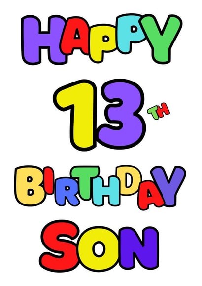 13th Birthday Card for Son created by Rachel Elizabeth Designs