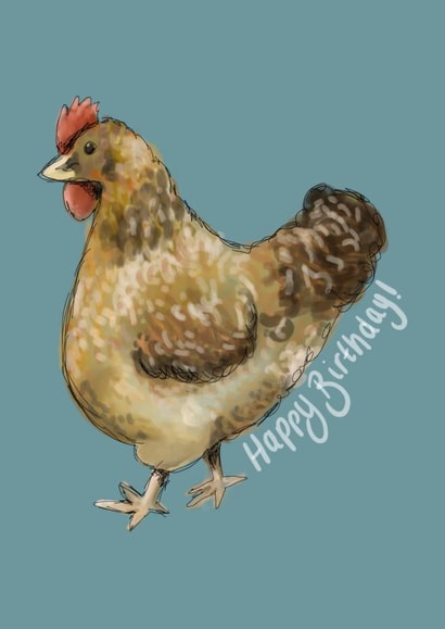 Birthday Chick Farm Animal created by Lovegreen Art
