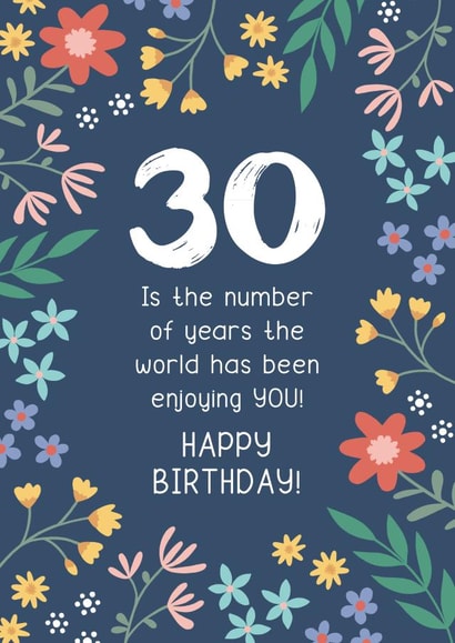 30 Years Enjoying You Birthday Card created by Design By Day