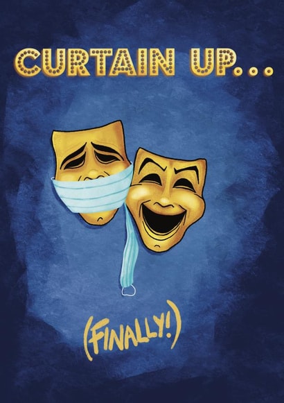 Curtain Up - Finally! Good Luck Card created by Flockadoodle