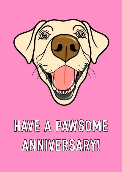 Labrador dog anniversary card created by Adam Regester