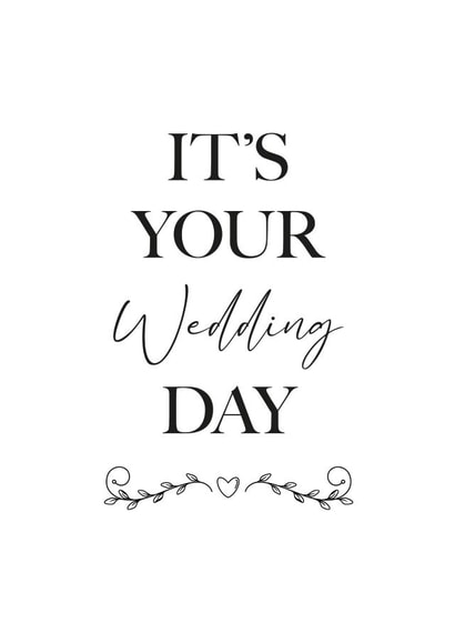 Wedding Day Celebrations - Simple typography card created by Imprint Imagery