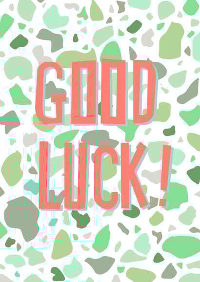 Good luck in snazzy terrazzo created by Feline Good