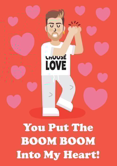You Put The Boom Boom Into My Heart - Valentines Day Card created by Studio Boketto