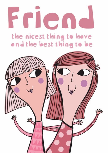 Friendship Card – Friends Are the Best Thing | Cute Best Friend Card created by elnup
