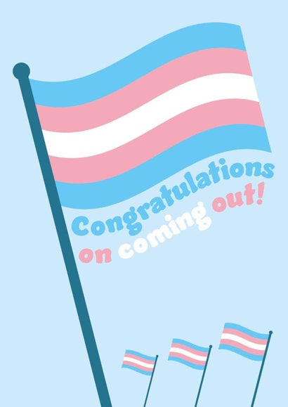 Congratulations On Coming Out Transgender Pride Card created by Kai Jed Creative