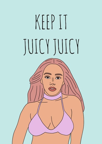Doja Cat Keep it Juicy Card created by The Chipper Whippet