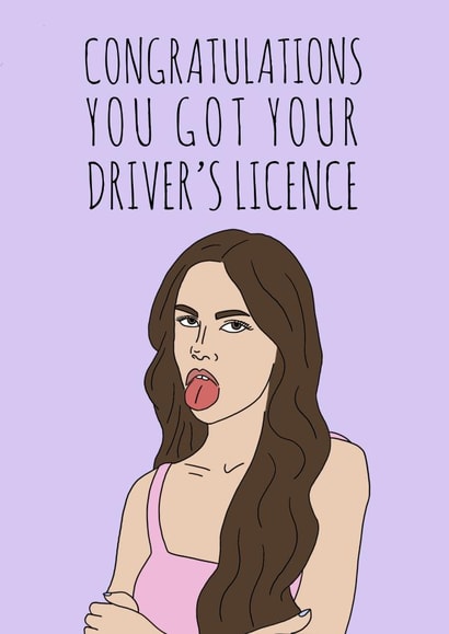 Olivia Rodrigo Driver's Licence Well Done Card created by The Chipper Whippet