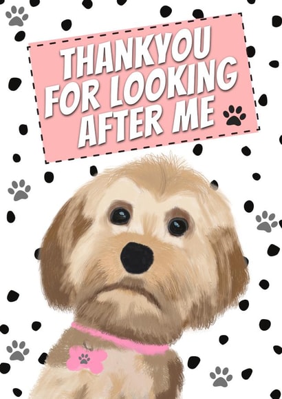 Dog Sitter, Thank You card from the Dog created by Ellie & Co