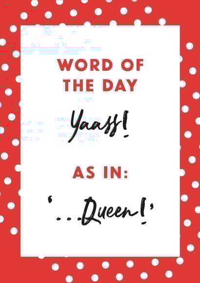 Yaass! Card created by Saffron Lanser Design