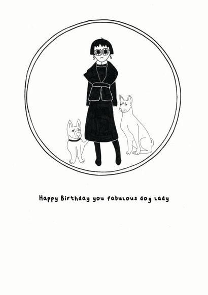 Fabulous Dog Lady Birthday Wishes created by Floki and Rollo