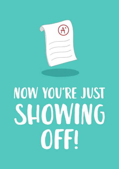Show Off Exam Congratulations Card created by The Cake Thief