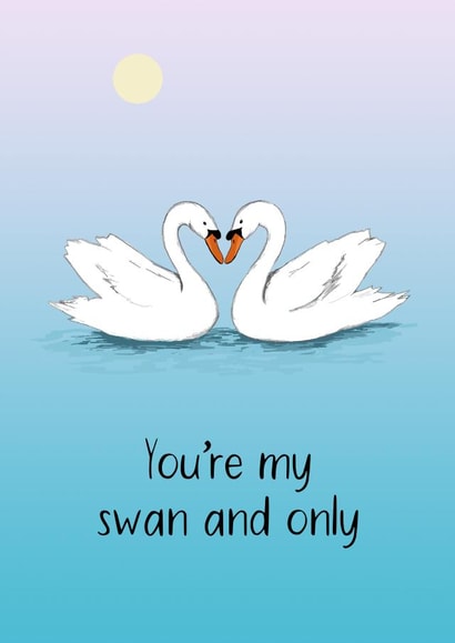 Swan and Only Romantic Card created by Maddy Bennett