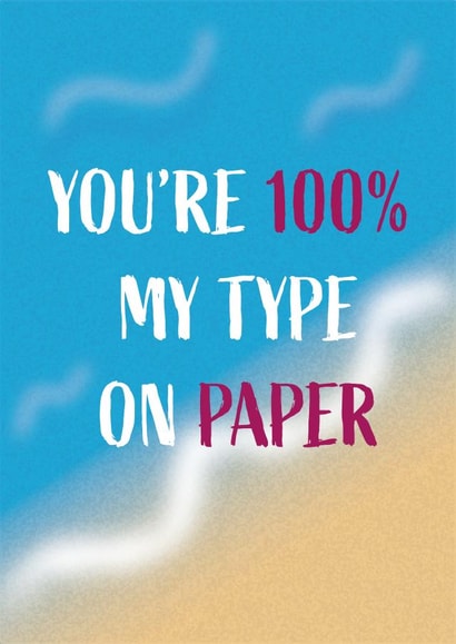 My type on paper love island card created by Amysimplycreates