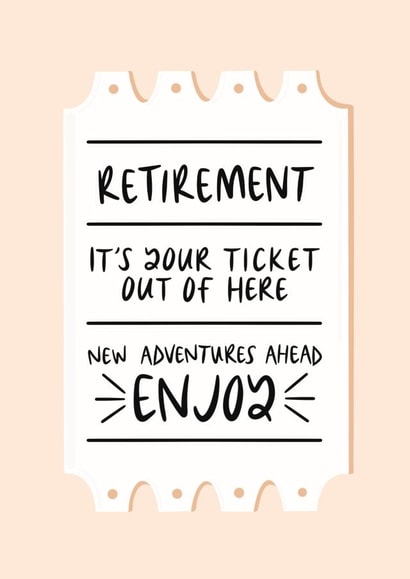 Happy Retirement Ticket Out Of Here Card created by Muses & May 