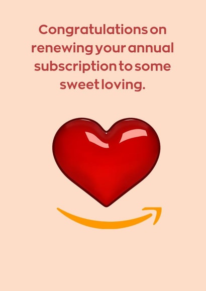 Amazon Anniversary Subscription Card created by My Touch