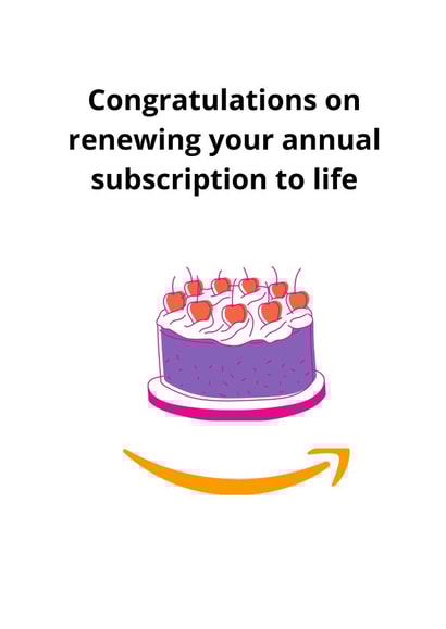 Funny Birthday Card - Cake - Amazon created by ItsOnlyJonty