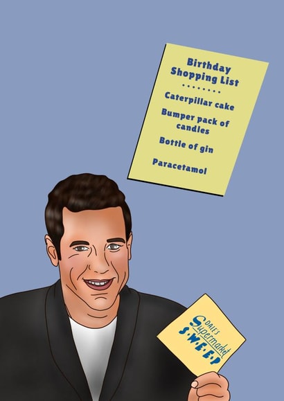 Dale's Birthday Supermarket Shopping List  created by Cake For Breakfast