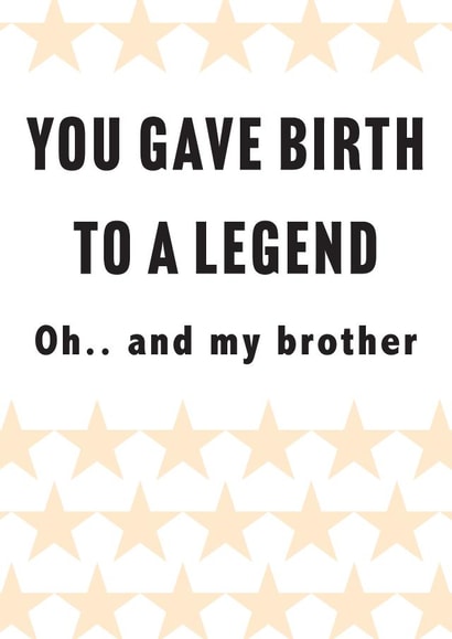 You gave birth to a legend created by Blakespeed Creations